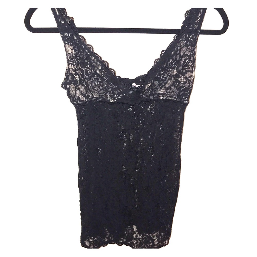 Black lace teddy with nude lined cups